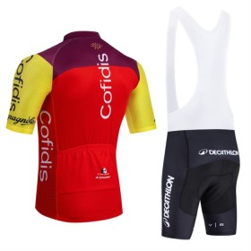 Set Fietsshirt + Korte Koersbroek 2025 Cofidis Rood